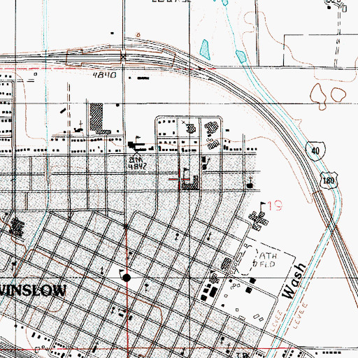Topographic Map of Jefferson Elementary School, AZ