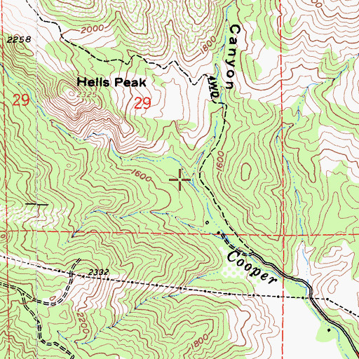 Topographic Map of Elk Canyon, CA