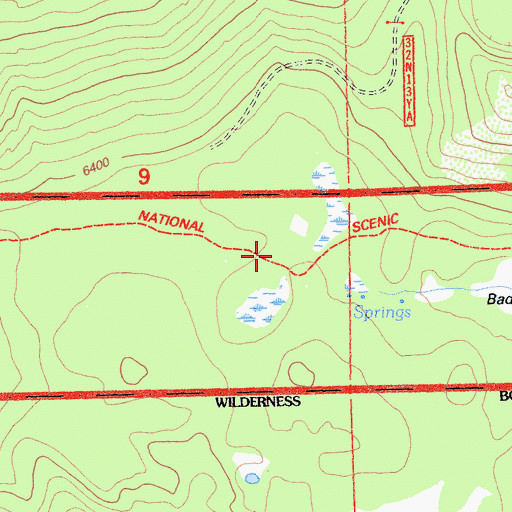 Topographic Map of Emigrant Trail, CA