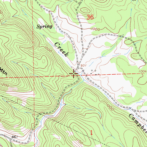 Topographic Map of Empire Creek, CA