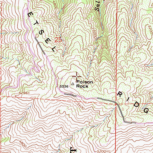 Topographic Map of Etsel Ridge, CA