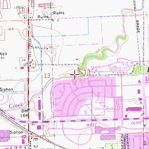 Topographic Map of Fahrens Creek, CA