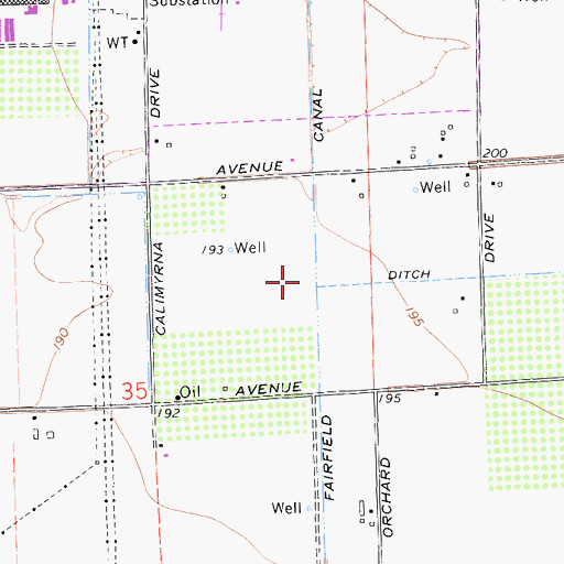 Topographic Map of Fairfield Canal, CA