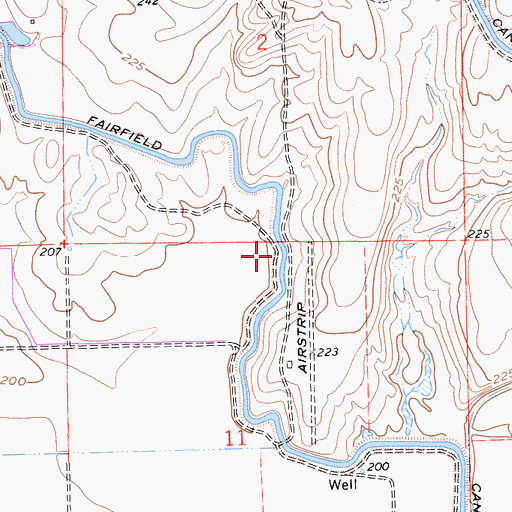 Topographic Map of Fairfield Canal, CA