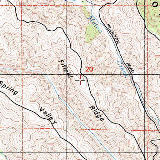 Topographic Map of Fifield Ridge, CA
