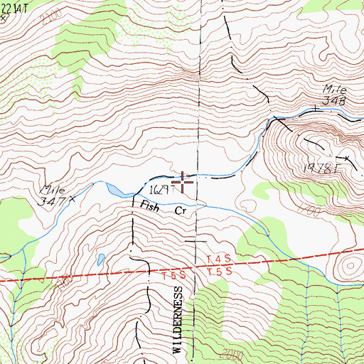 Topographic Map of Fish Creek, CA