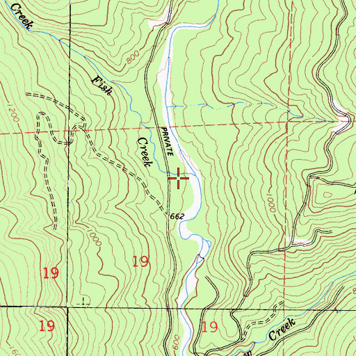 Topographic Map of Fish Creek, CA