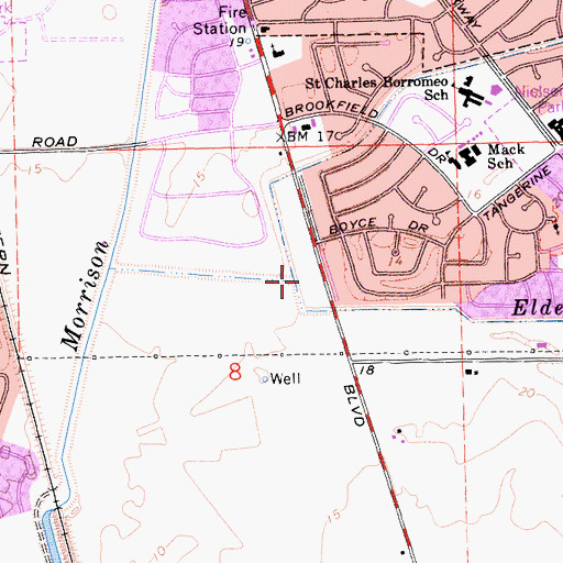 Topographic Map of Florin Creek, CA