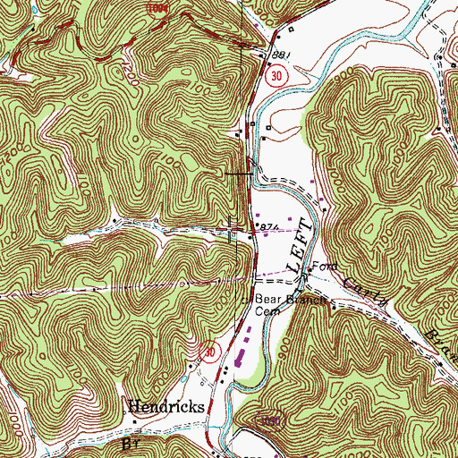 Topographic Map of Ambrose and Susan Arnett Cemetery, KY