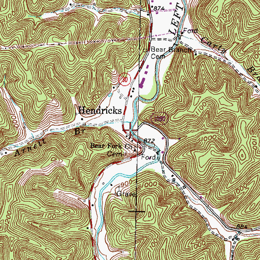 Topographic Map of Bethel Bible Church, KY