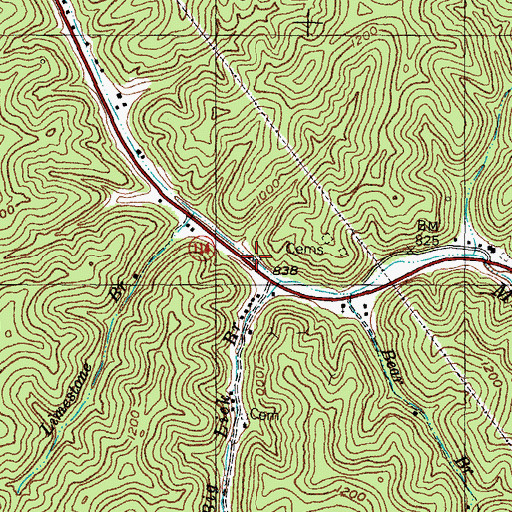 Topographic Map of Big Lick Church, KY