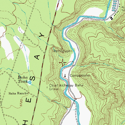 Topographic Map of Kaytoggie Diversion Dam, AZ