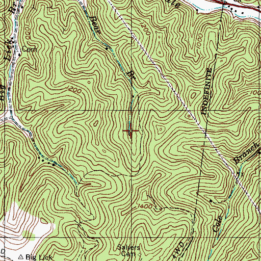 Topographic Map of Chestnut Cemetery, KY