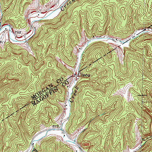 Topographic Map of Cisco Post Office (historical), KY