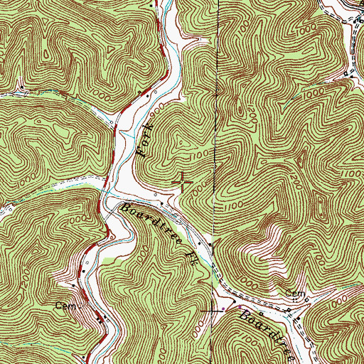 Topographic Map of Craft Fork (historical), KY