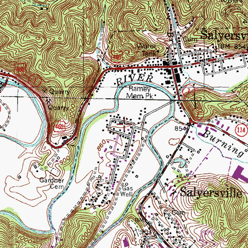 Topographic Map of Dixie (historical), KY