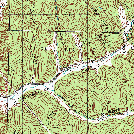 Topographic Map of Elm Post Office (historical), KY