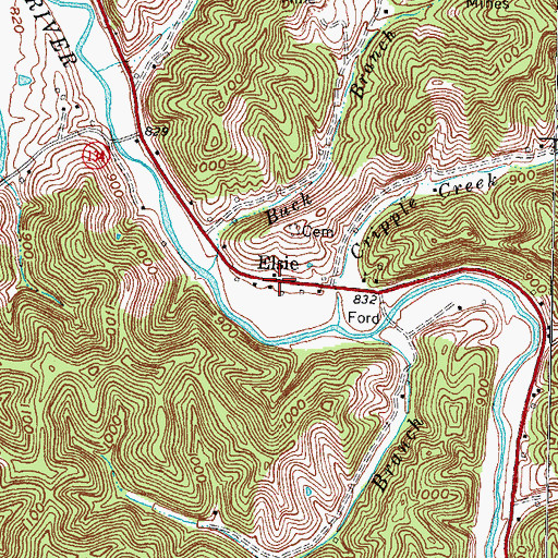 Topographic Map of Elsie Post Office (historical), KY