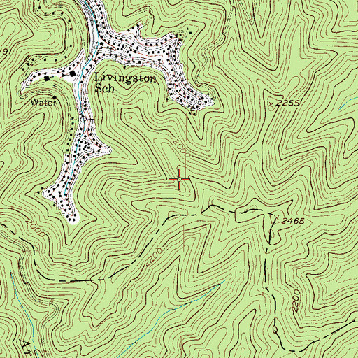 Topographic Map of Eugene Post Office (historical), KY