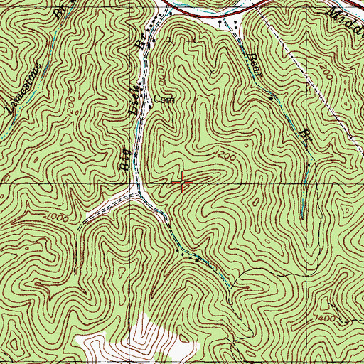 Topographic Map of Gapville Post Office (historical), KY