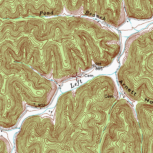 Topographic Map of Hagar Post Office (historical), KY