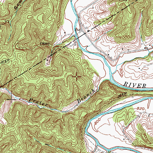 Topographic Map of Harbor Post Office (historical), KY