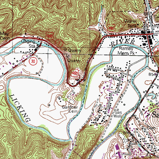 Topographic Map of Ivy Point, KY