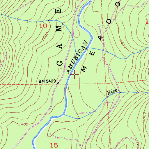 Topographic Map of French Meadows, CA