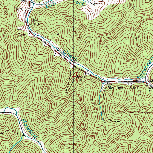 Topographic Map of Jim Buck Cemetery, KY