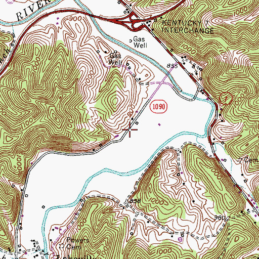 Topographic Map of Lakeville Freewill Baptist Church, KY