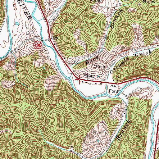 Topographic Map of Low Gap School (historical), KY