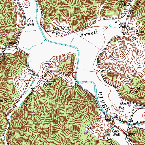 Topographic Map of Montgomery Memorial Church, KY