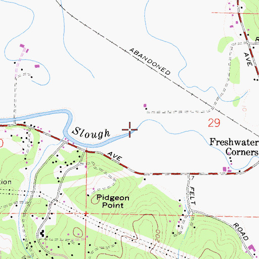 Topographic Map of Freshwater Creek, CA