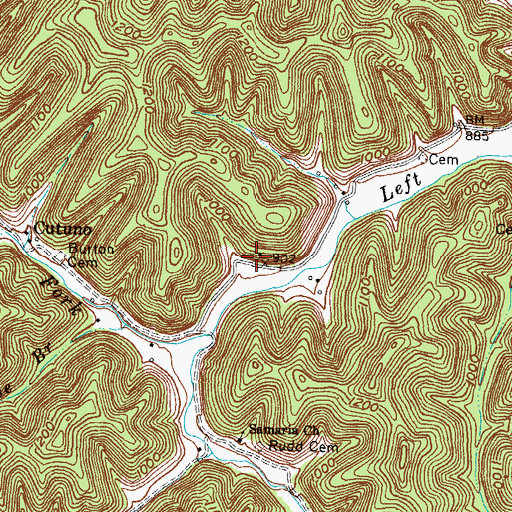 Topographic Map of Rudd School (historical), KY