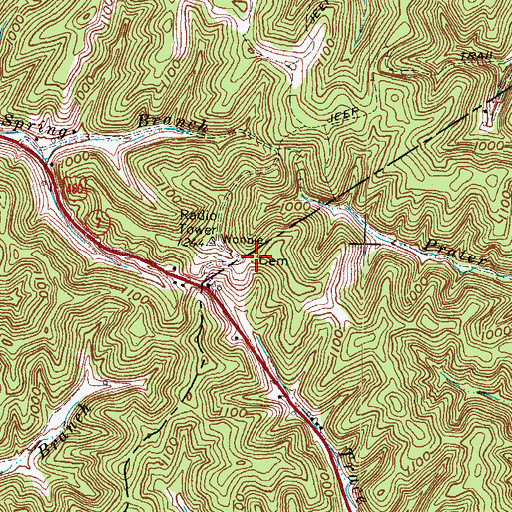 Topographic Map of Saul Howard Cemetery, KY
