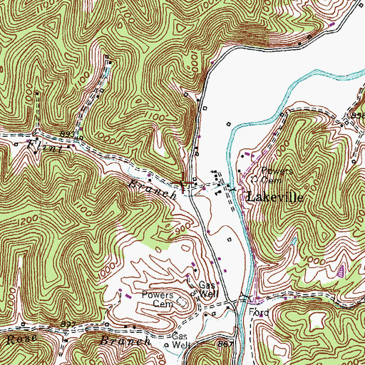Topographic Map of Stinson United Baptist Church, KY