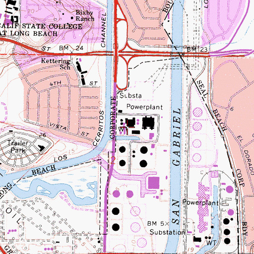 Topographic Map of Alamitos Generating Station, CA
