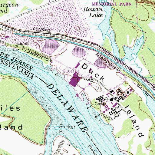 Topographic Map of Mercer Generating Station, NJ
