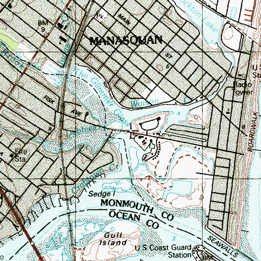 Topographic Map of Glimmer Glass Bridge, NJ