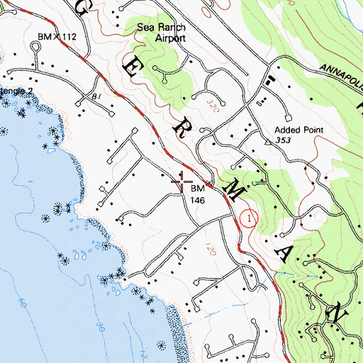 Topographic Map of German, CA