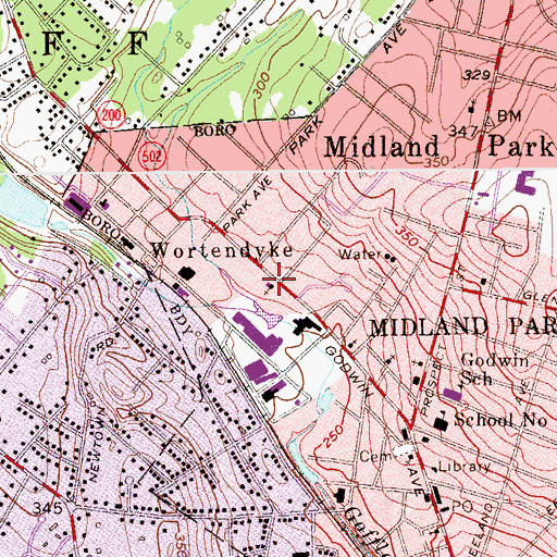 Topographic Map of Church of the Good Shepherd, NJ