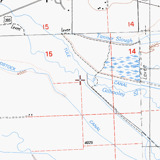 Topographic Map of Gilhooley Slough, CA