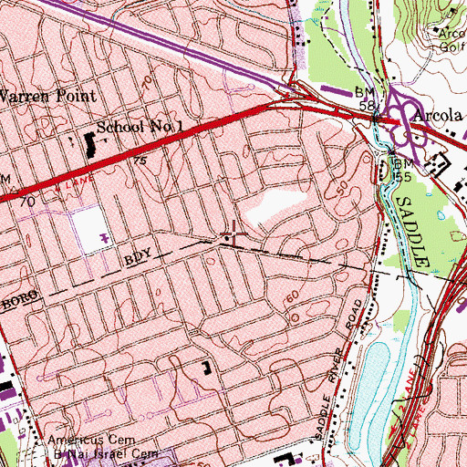 Topographic Map of Grace Orthodox Presbyterian Church, NJ