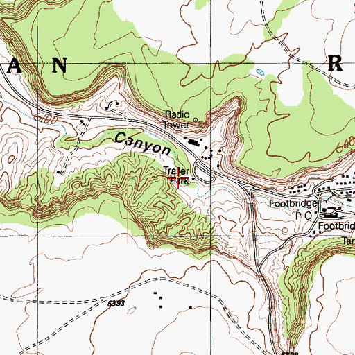 Topographic Map of Keams Canyon Community Park, AZ