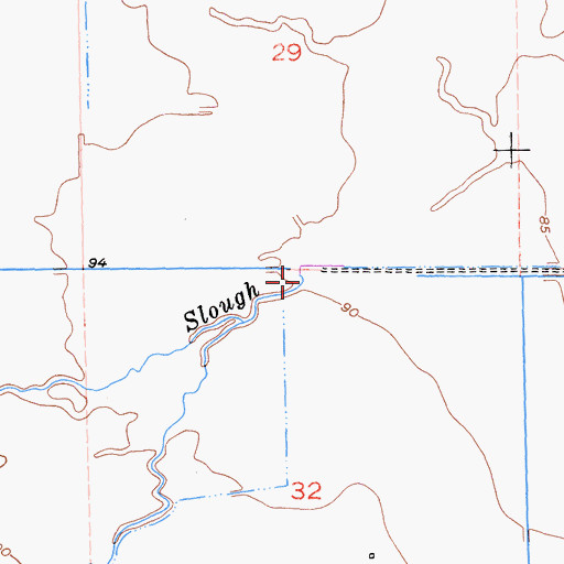 Topographic Map of Glenn Valley Slough, CA