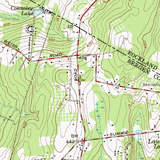 Topographic Map of Upper Montvale, NJ