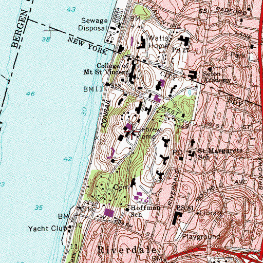 Topographic Map of New York Colored Orphan Asylum (historical), NY