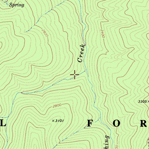 Topographic Map of Granite Gulch, CA