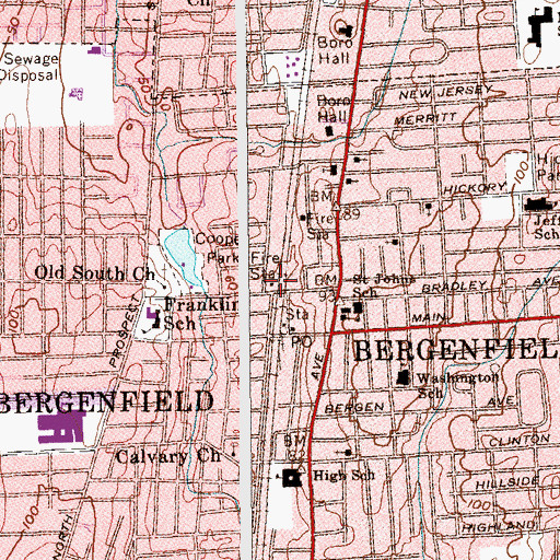 Topographic Map of Alert Fire Company Number 1, NJ