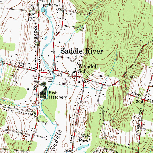 Topographic Map of Zion Evangelical Lutheran Church, NJ
